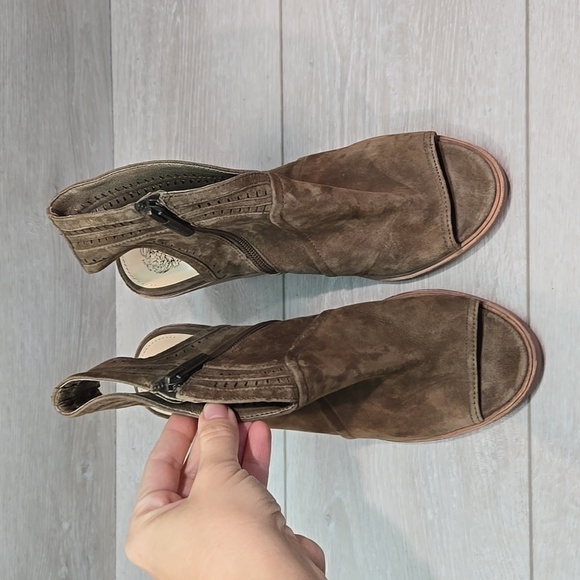 Vince Camuto Women Koral Leather Open Toe Heels shoes Ankle boot sz 9M - Picture 5 of 13